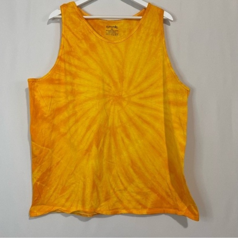 Dyenomite Women’s Plus Size Tie Dye Tank Yellow Size XXL NWOT
